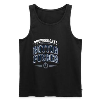 Professional Button Pusher - Männer Premium Bio Tank Top - Schwarz - Vorne - AI Model Male 178 light (178cm)
