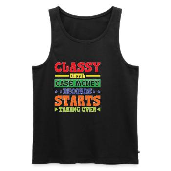 Classy Until Cash Money Records Starts 17 - Männer Premium Bio Tank Top - Schwarz - Vorne - Michal (187cm)