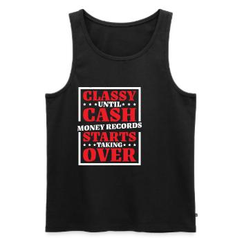 Classy Until Cash Money Records Starts 18 - Männer Premium Bio Tank Top - Schwarz - Vorne - Michal (187cm)