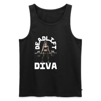 Deadlift Diva 9 - Männer Premium Bio Tank Top - Schwarz - Vorne - Michal (187cm)