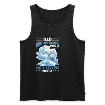 What Are Clouds Made Of, Linux Servers Mostly 39 - Männer Premium Bio Tank Top - Schwarz - Vorne - Michal (187cm)