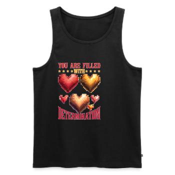 You Are Filled With Determination 14 - Männer Premium Bio Tank Top - Schwarz - Vorne - Michal (187cm)