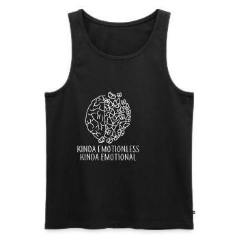 Kinda Emotionless Kinda Emotional 4 - Männer Premium Bio Tank Top - Schwarz - Vorne - Michal (187cm)