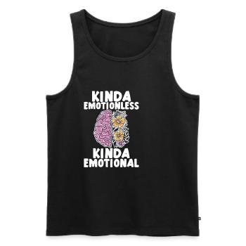 Kinda Emotionless Kinda Emotional 3 - Männer Premium Bio Tank Top - Schwarz - Vorne - Michal (187cm)