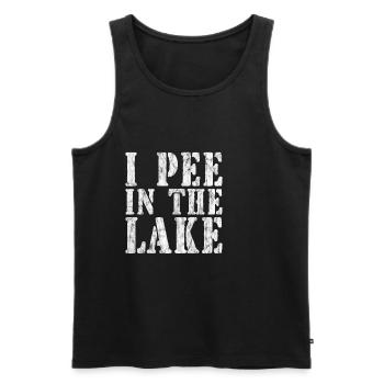 I Pee In The Lake 3 - Männer Premium Bio Tank Top - Schwarz - Vorne - Michal (187cm)
