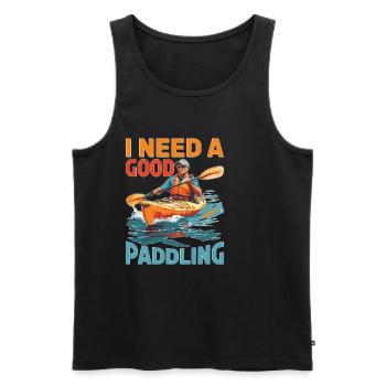I Need A Good Paddling - Männer Premium Bio Tank Top - Schwarz - Vorne - Michal (187cm)