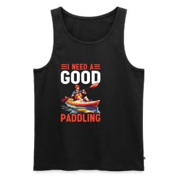 I Need A Good Paddling 2 - Männer Premium Bio Tank Top - Schwarz - Vorne - Michal (187cm)