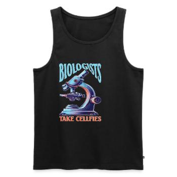 Biologists Take Cellfies - Männer Premium Bio Tank Top - Schwarz - Vorne - Michal (187cm)