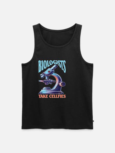 Biologists Take Cellfies - Männer Premium Bio Tank Top - Schwarz