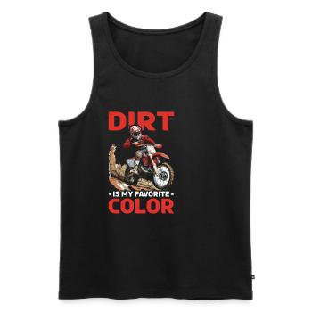 Dirt Is My Favorite Color - Männer Premium Bio Tank Top - Schwarz - Vorne - Michal (187cm)