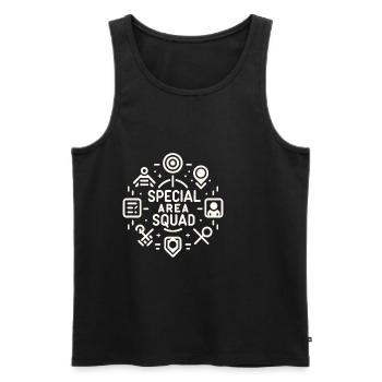 Special Area Squad 10 - Männer Premium Bio Tank Top - Schwarz - Vorne - Michal (187cm)