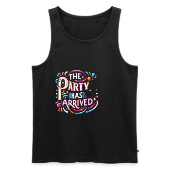 The Party Has Arrived 14 - Männer Premium Bio Tank Top - Schwarz - Vorne - Michal (187cm)