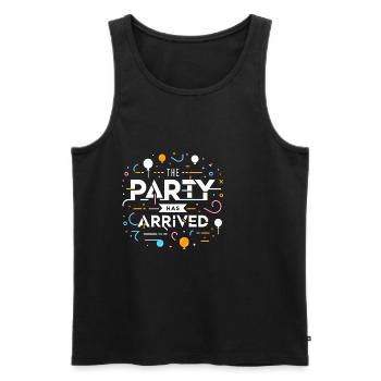 The Party Has Arrived 10 - Männer Premium Bio Tank Top - Schwarz - Vorne - AI Model Male 178 light (178cm)