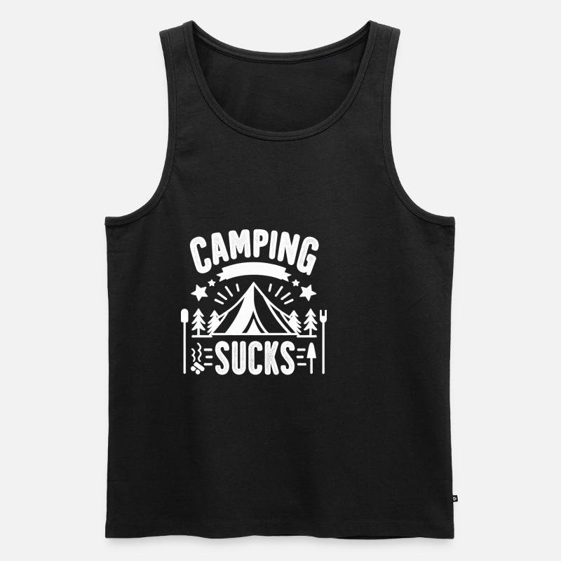 Camping Sucks 11 - Männer Premium Bio Tank Top - Schwarz