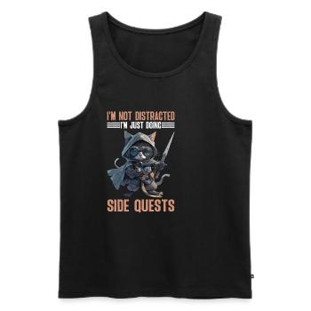 I'm Not Distracted I'm Just Doing Side Quests 2 - Männer Premium Bio Tank Top - Schwarz - Vorne - Michal (187cm)