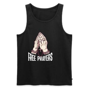 Free Prayers 5 - Männer Premium Bio Tank Top - Schwarz - Vorne - AI Model Male 178 light (178cm)