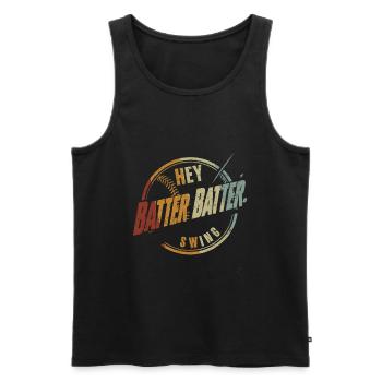 Baseball Sport Baseballspieler Pitcher Catcher USA - Männer Premium Bio Tank Top - Schwarz - Vorne - Michal (187cm)