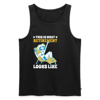 This Is What Retirement Looks Like 7 - Männer Premium Bio Tank Top - Anthrazit - Vorne - Alexander (188cm)
