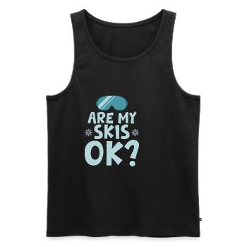 Are My Skis Ok - Männer Premium Bio Tank Top - Schwarz - Vorne - Michal (187cm)