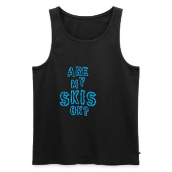 Are My Skis Ok 3 - Männer Premium Bio Tank Top - Schwarz - Vorne - Michal (187cm)