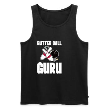 Gutter Ball Guru 4 - Männer Premium Bio Tank Top - Schwarz - Vorne - AI Model Male 178 light (178cm)