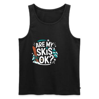 Are My Skis Ok 4 - Männer Premium Bio Tank Top - Schwarz - Vorne - Michal (187cm)