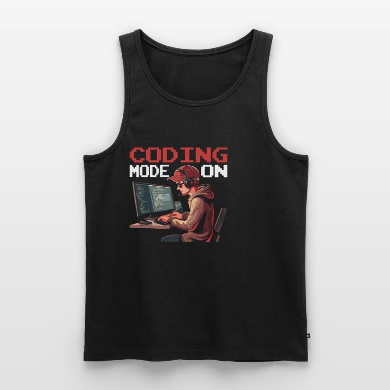 Coding Mode On 2 Männer Premium Bio Tank Top
