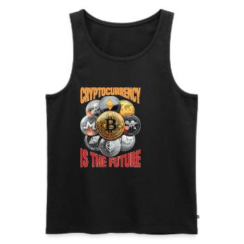 Cryptocurrency Is The Future - Männer Premium Bio Tank Top - Schwarz - Vorne - Michal (187cm)