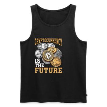 Cryptocurrency Is The Future 2 - Männer Premium Bio Tank Top - Schwarz - Vorne - Michal (187cm)