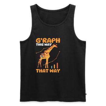 G'Raph This Way That Way 2 - Männer Premium Bio Tank Top - Schwarz - Vorne - AI Model Male 178 light (178cm)