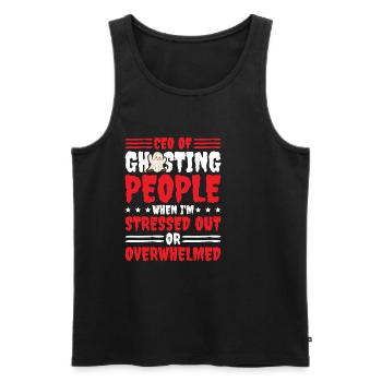 CEO Of Ghosting When Stressed Or Overwhelmed 2 - Männer Premium Bio Tank Top - Schwarz - Vorne - AI Model Male 178 light (178cm)