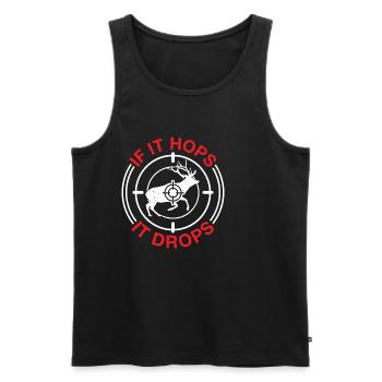 If It Hops It Drops 6 - Männer Premium Bio Tank Top - Schwarz - Vorne - AI Model Male 178 light (178cm)