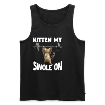 Kitten My Swole On 2 - Männer Premium Bio Tank Top - Schwarz - Vorne - Michal (187cm)