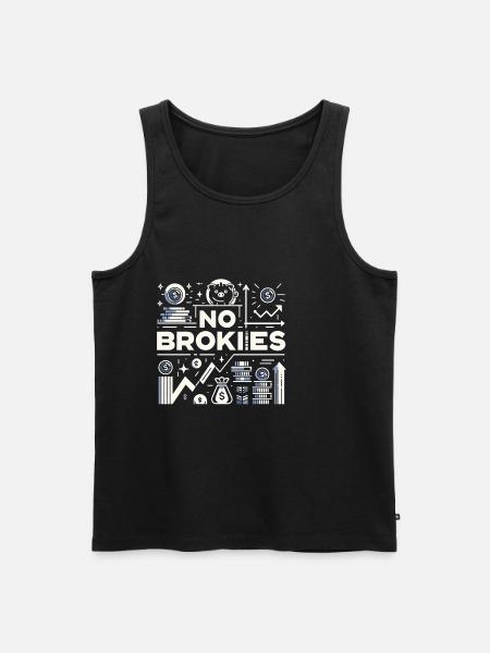 No Brokies 8 - Männer Premium Bio Tank Top - Schwarz