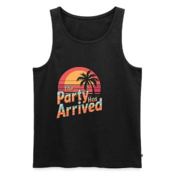 The Party Has Arrived 18 - Männer Premium Bio Tank Top - Schwarz - Vorne - Michal (187cm)