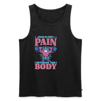 Pain Is Just Pain Entering The Body 5 - Männer Premium Bio Tank Top - Schwarz - Vorne - Michal (187cm)