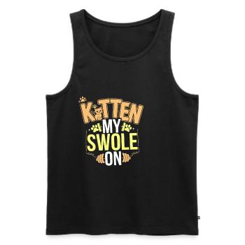 Kitten My Swole On 6 - Männer Premium Bio Tank Top - Schwarz - Vorne - Michal (187cm)