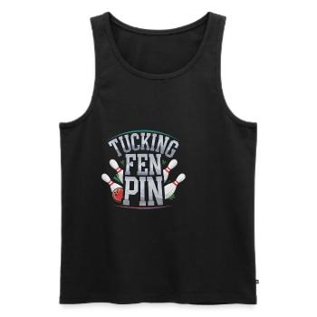Tucking Fen Pin 6 - Männer Premium Bio Tank Top - Schwarz - Vorne - Michal (187cm)