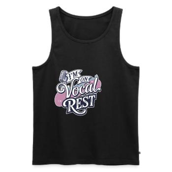 I'm On Vocal Rest 4 - Männer Premium Bio Tank Top - Schwarz - Vorne - AI Model Male 178 light (178cm)