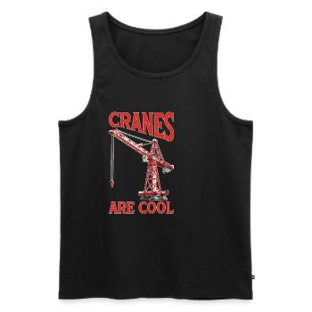Cranes Are Cool 2 - Männer Premium Bio Tank Top - Schwarz - Vorne - Michal (187cm)