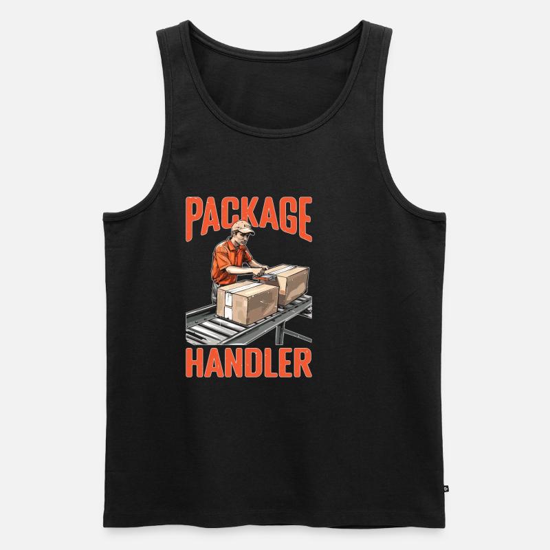 Package Handler 5 - Männer Premium Bio Tank Top - Schwarz
