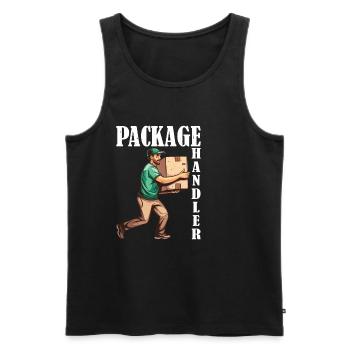 Package Handler 6 - Männer Premium Bio Tank Top - Schwarz - Vorne - Michal (187cm)