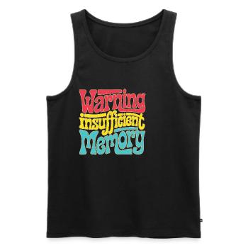Warning Insufficient Memory 5 - Männer Premium Bio Tank Top - Schwarz - Vorne - Michal (187cm)