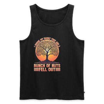 I Shook My Family Tree And Nuts Fell Out - Männer Premium Bio Tank Top - Schwarz - Vorne - Michal (187cm)