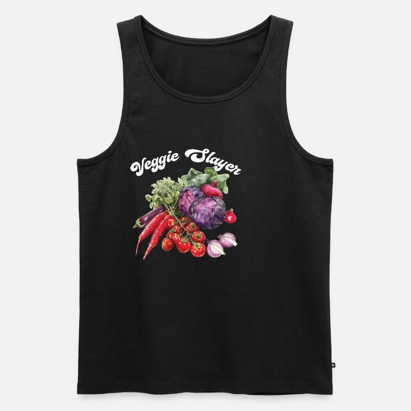 Veggie Slayer 2 - Männer Premium Bio Tank Top - Schwarz