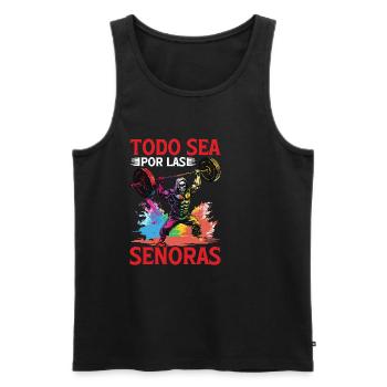 Todo Sea Por Las Señoras - Männer Premium Bio Tank Top - Schwarz - Vorne - AI Model Male 178 light (178cm)