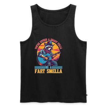 You're Either A Smart Fella Or A Fart Smella 2 - Männer Premium Bio Tank Top - Schwarz - Vorne - Michal (187cm)