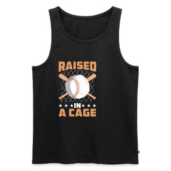 Raised In A Cage 31 - Männer Premium Bio Tank Top - Schwarz - Vorne - Michal (187cm)