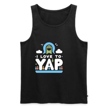 I Love To Yap 10 - Männer Premium Bio Tank Top - Schwarz - Vorne - Michal (187cm)