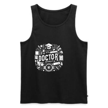 It's Doctor Actually 16 - Männer Premium Bio Tank Top - Schwarz - Vorne - AI Model Male 178 light (178cm)